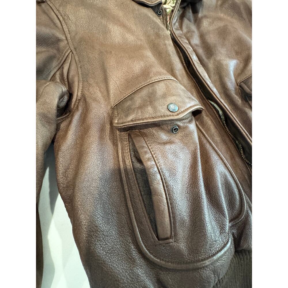 Hard Rock Cafe OSAKA Vintage LEather Bomber Jacket - Picture 13 of 16